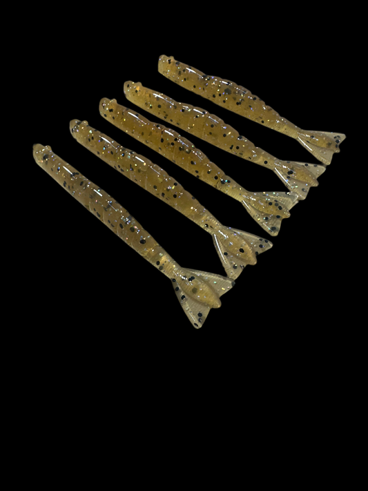 Natural Shrimp Tails (5 pack) 3.8 inch– Soft Plastic Saltwater Fishing Lure