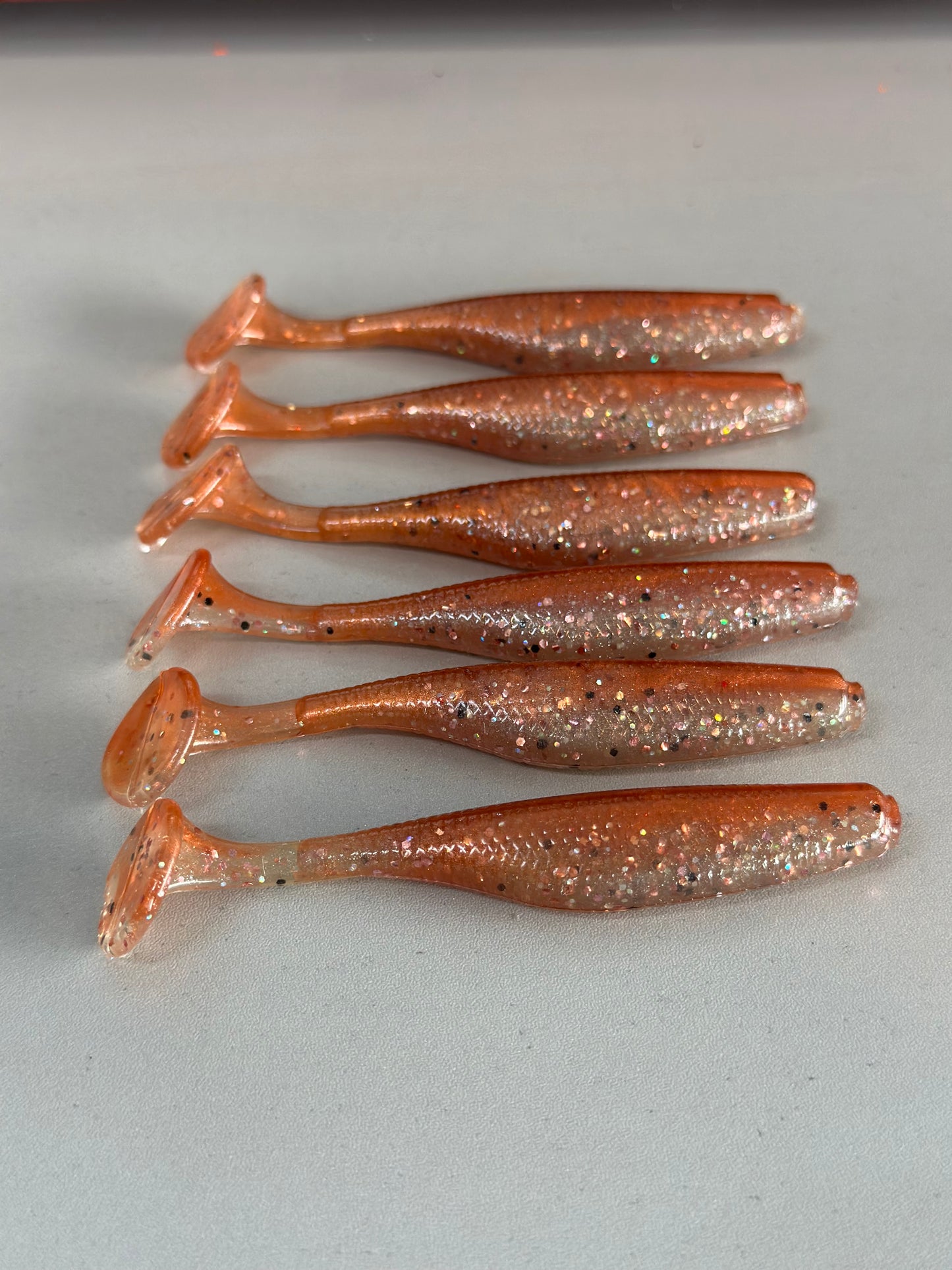 3.8" New Penny Paddle Tail- 5PK Fishing Lures