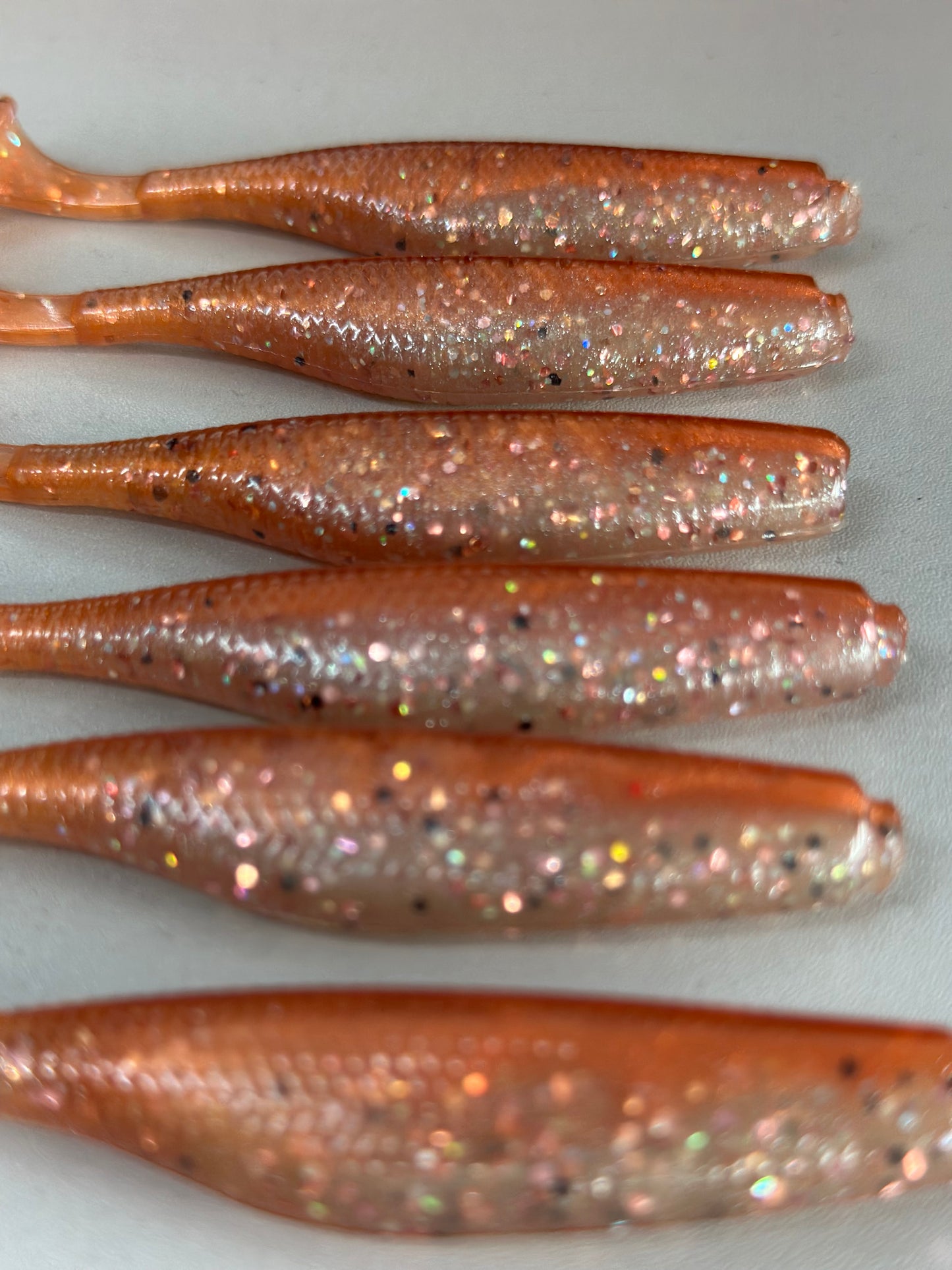 3.8" New Penny Paddle Tail- 5PK Fishing Lures