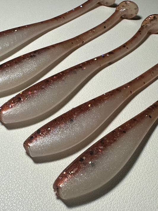 New Penny – 4.5” Dirty Shad Paddle Tail Soft Plastic (8-Pack)