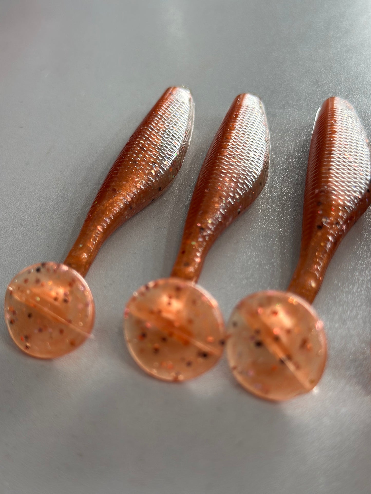 3.8" New Penny Paddle Tail- 5PK Fishing Lures