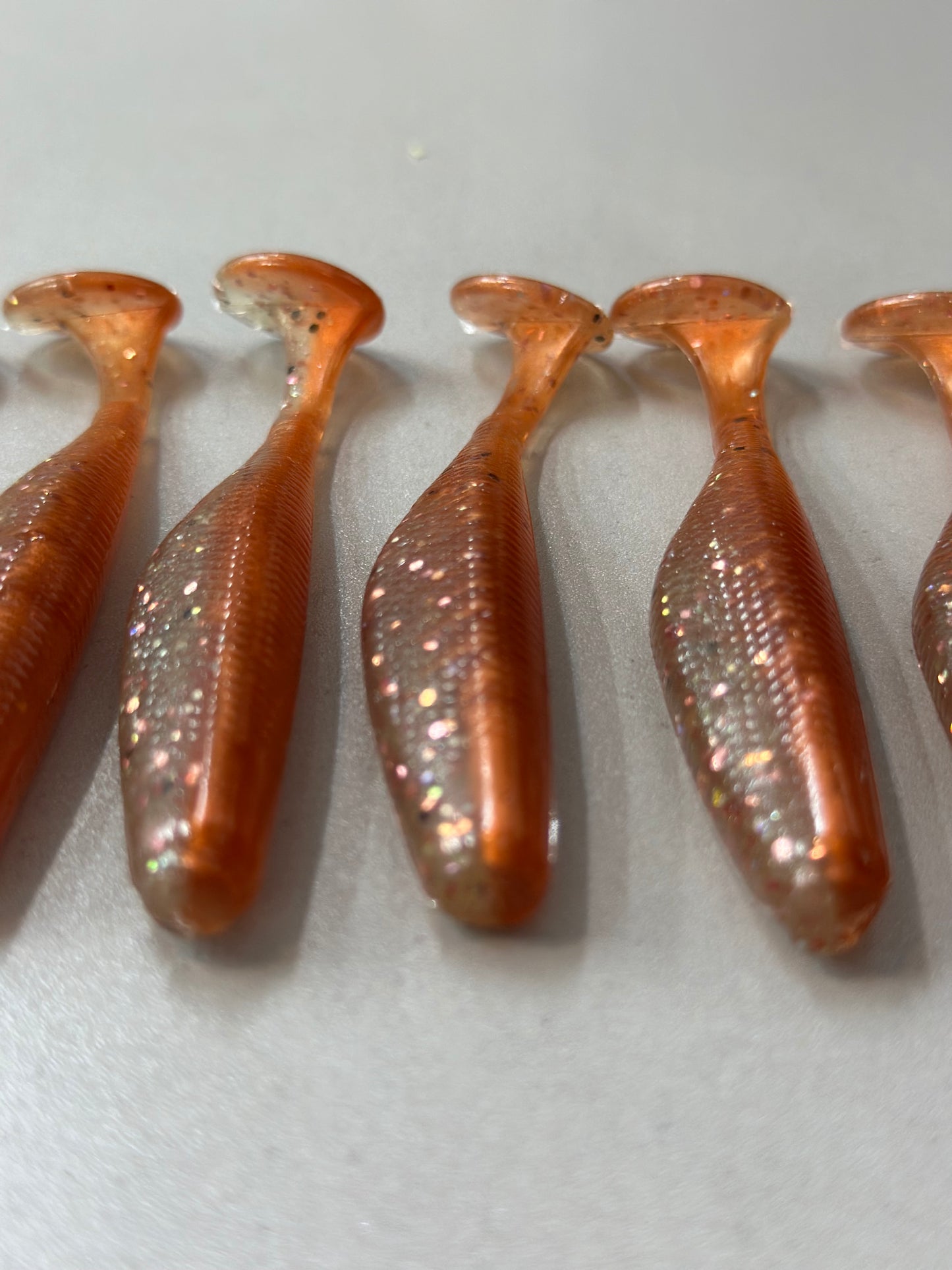 3.8" New Penny Paddle Tail- 5PK Fishing Lures