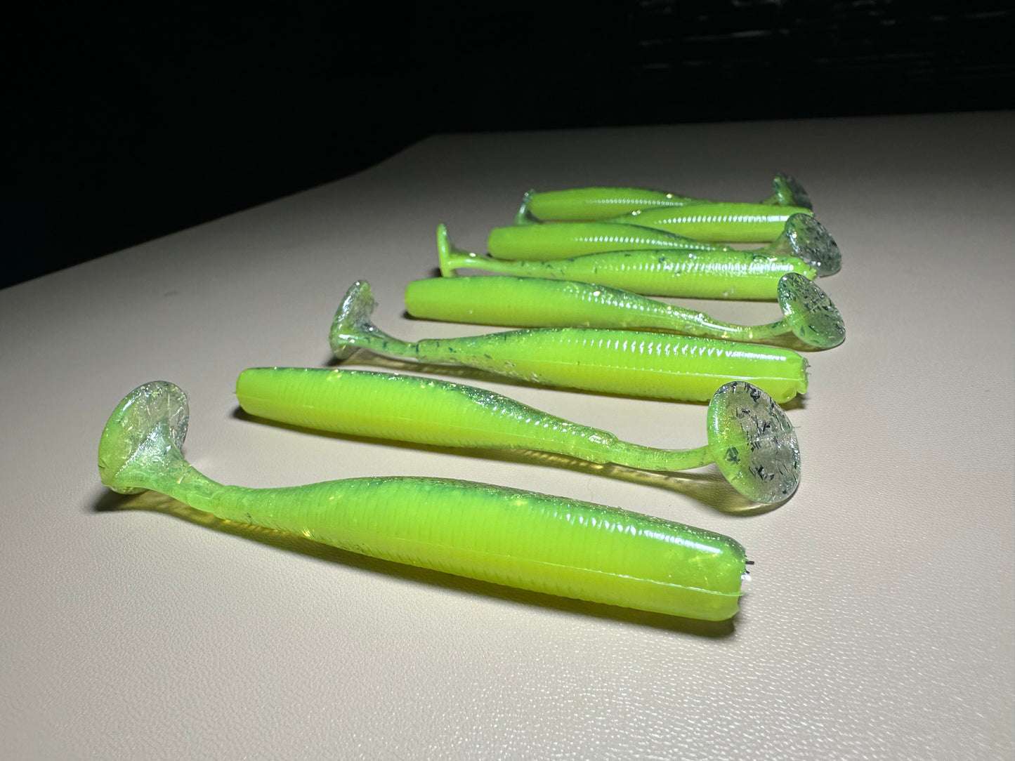 Toxic Flash- 3.8” Paddle Tail Soft Plastic Swimbait (8-Pack)