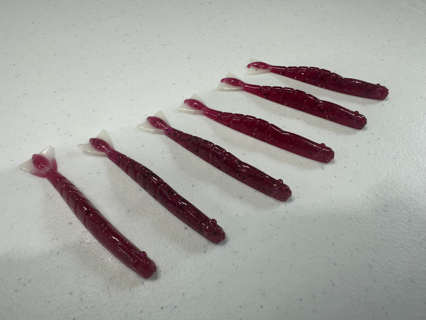 3.8” Classic Strawberry and White shrimp - 8 PK (Scented)