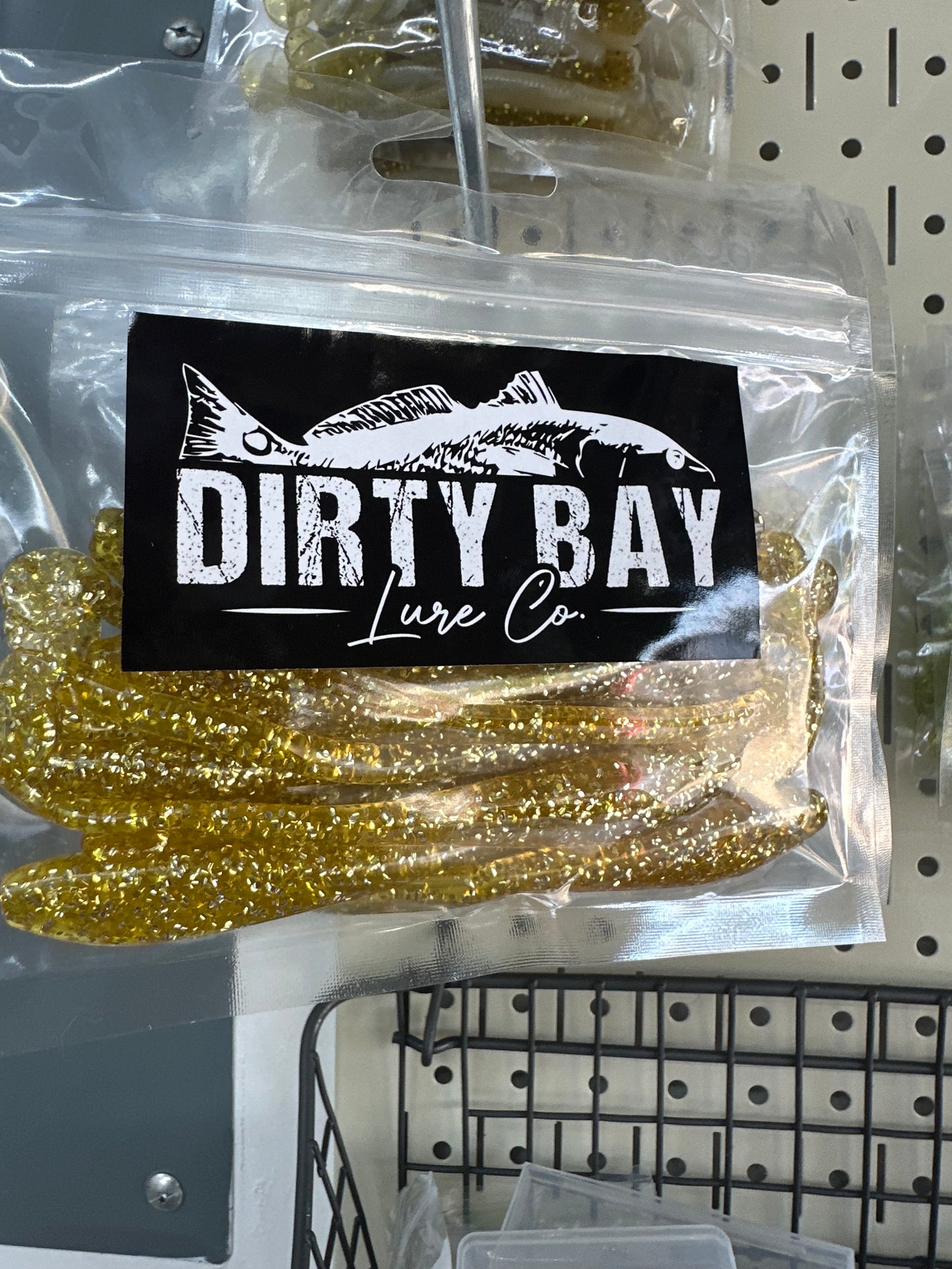 “Golden Ticket “ Soft Plastic Fishing Lures (10-Pack) – 5.5” Gold Glitter Paddle Tail for Trout, Redfish & Flounder