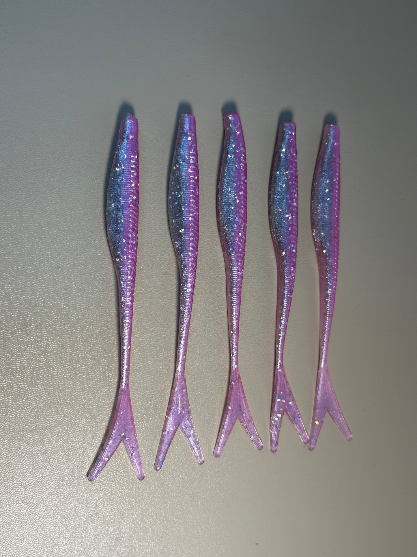 Pink Lightning – 5” Diamond Sparkle Soft Plastic Lure (5 Pack)