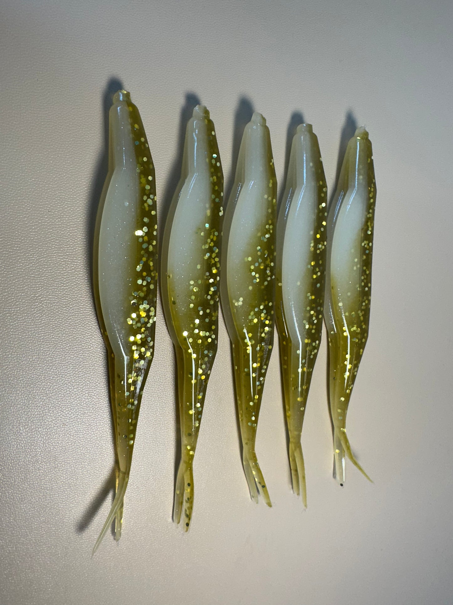 “Dirty Blonde 5” Fluke – 5-Pack Soft Plastic Lures for Redfish, Trout, Flounder & Bass”