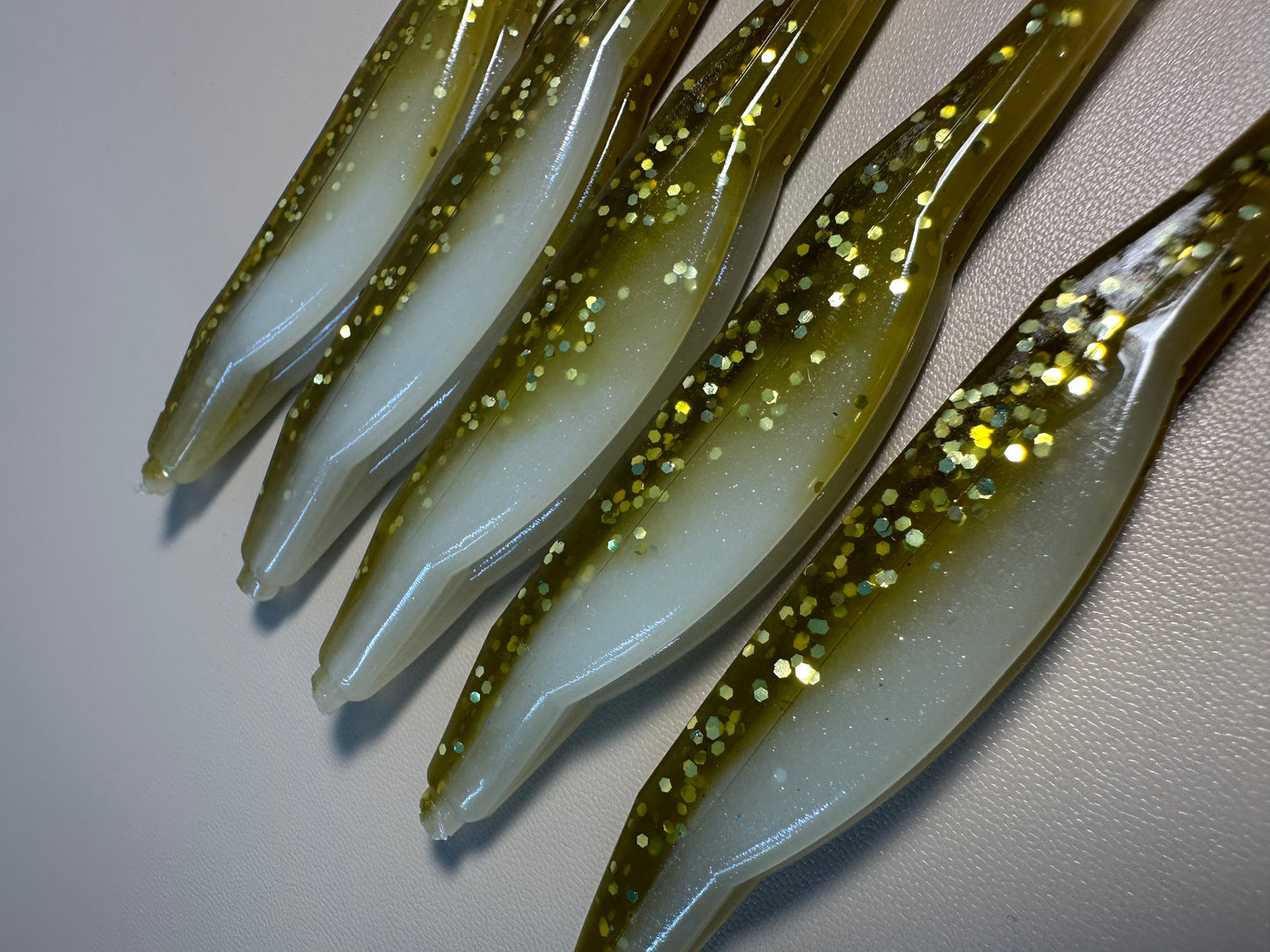 “Dirty Blonde 5” Fluke – 5-Pack Soft Plastic Lures for Redfish, Trout, Flounder & Bass”