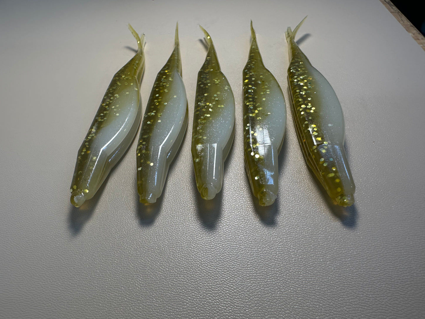 “Dirty Blonde 5” Fluke – 5-Pack Soft Plastic Lures for Redfish, Trout, Flounder & Bass”