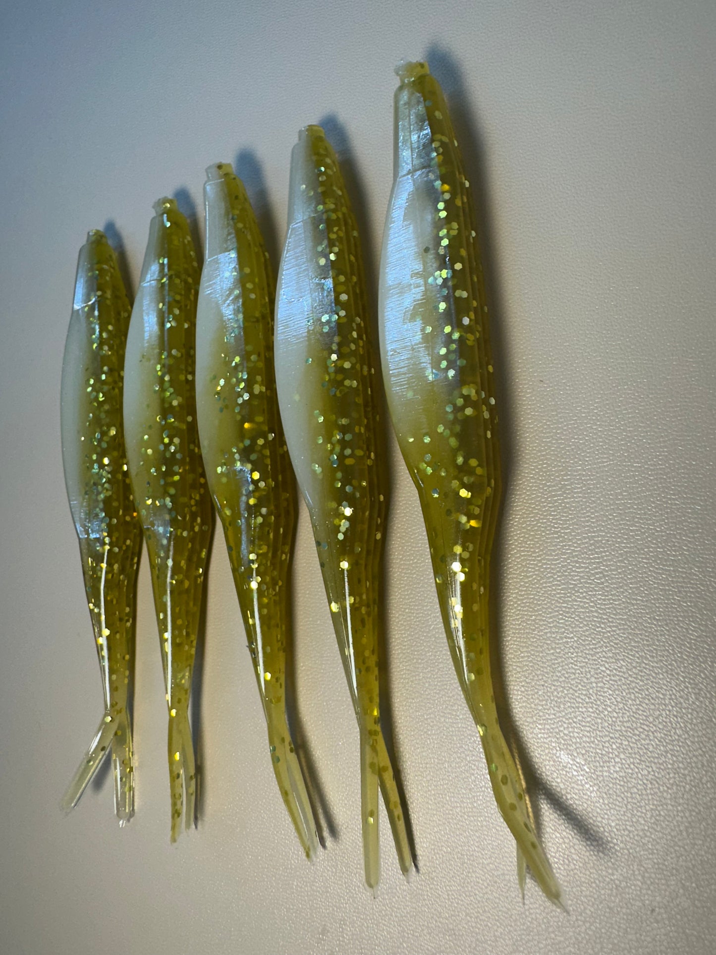 “Dirty Blonde 5” Fluke – 5-Pack Soft Plastic Lures for Redfish, Trout, Flounder & Bass”