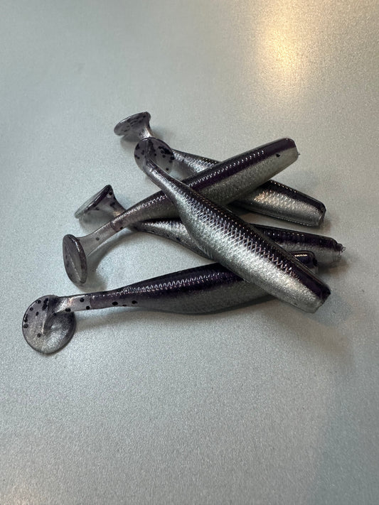 Dirty Mullet – 3.8” Paddle Tail (5 Pack) | Realistic Mullet Imitation for Trout, Redfish & Flounder