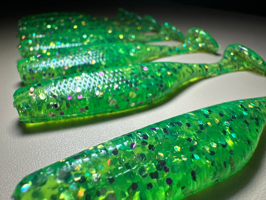 Bay Slime - 3.8” Paddle Tail Soft Plastic Swimbait (8-Pack)